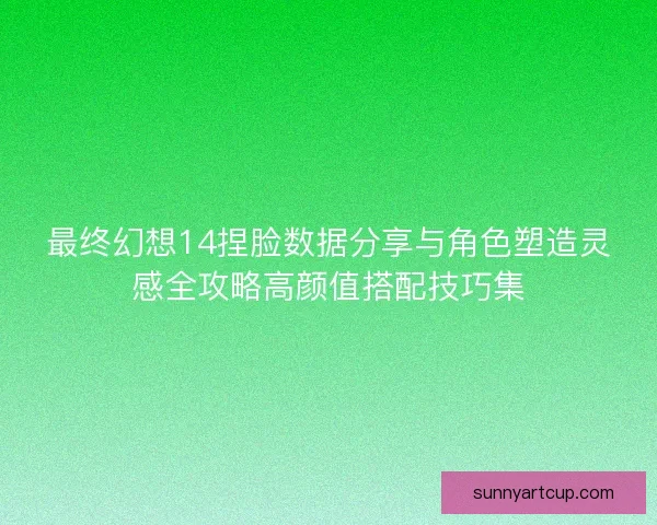 最终幻想14捏脸数据分享与角色塑造灵感全攻略高颜值搭配技巧集