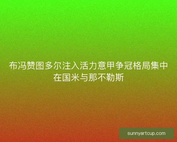 布冯赞图多尔注入活力意甲争冠格局集中在国米与那不勒斯